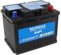 Аккумулятор Nordix 60 Ah, 680 А, L-обратная, LN2/L2H5 L, 245х175х190 мм, необслуживаемый 56127