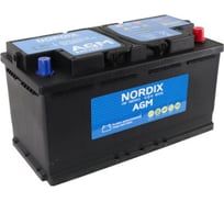 Аккумулятор Nordix 95 Ah, 850 А, L-обратная, LN5/L5H8 L, 353х175х190 мм, необслуживаемый 56130