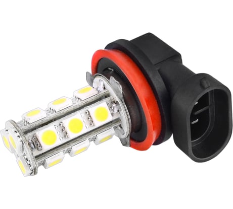 Автолампа SKYWAY диод H11 12V 18 SMD диодов 1-конт Белая (в компл. 2 шт.) S08201006