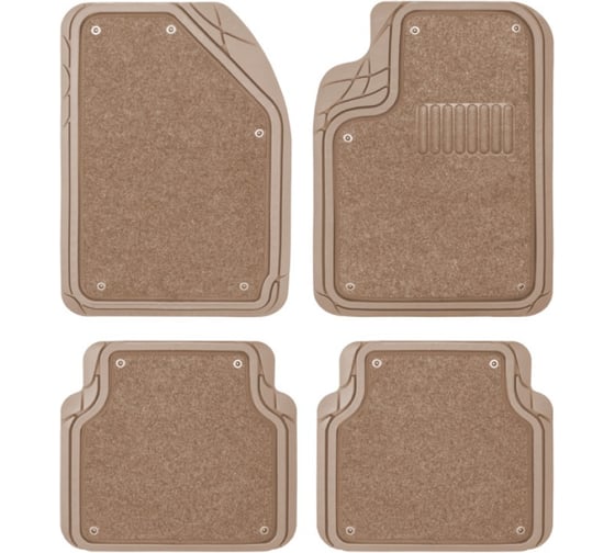 Автомобильные коврики Carfort Rovers 3 термопласт NBR со съемн. ковр., Beige 50115 1