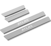 Накладки на пороги Rival для Geely Atlas II поколение 2023-н.в. 4 шт. NP.1903.3