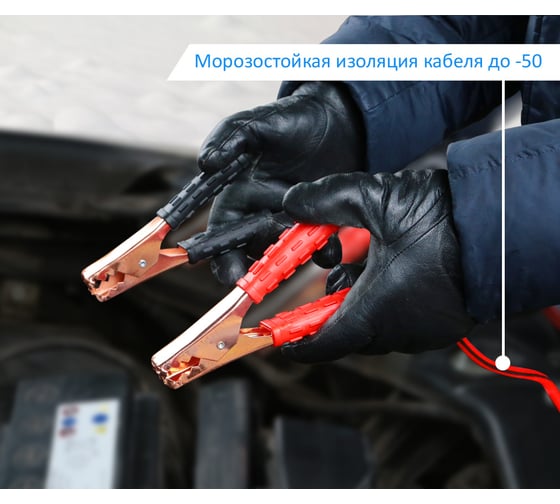 Провода пусковые в полиэтиленовом пакете AZARD Контакт 400 А, 2.5 м PROV0003