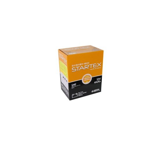 Аккумулятор Startex 44 Ah, L-обратная, 350 А, 187х127х225 мм, необслуживаемый, малая клемма 60543