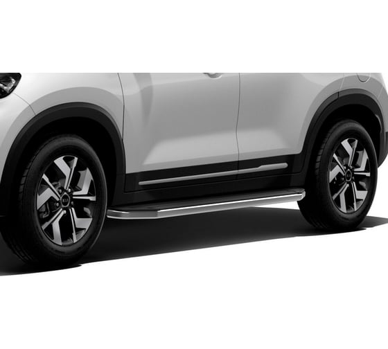 Пороги на автомобиль Rival "Premium" Kia Sonet 2024-н.в., 173 см, 2 шт., алюминий, A173ALP.2807.1