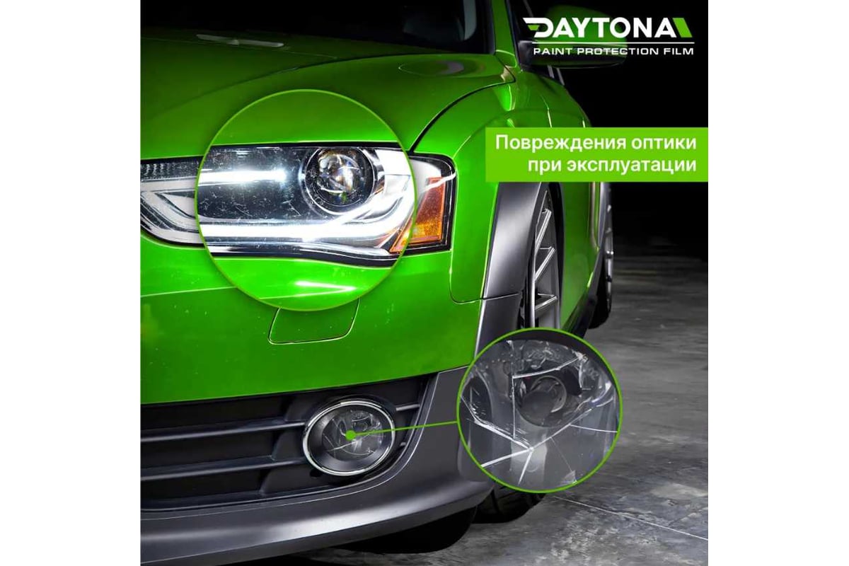 Прозрачная гибридная пленка для бронирования фар Daytona 1м х 30см ...