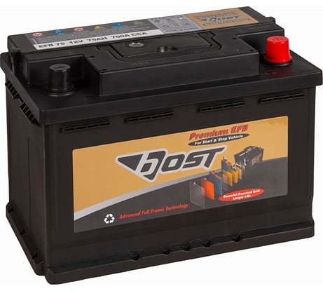Аккумулятор BOST PREMIUM EFB 75 (75R 700A 276x175x190) 462579