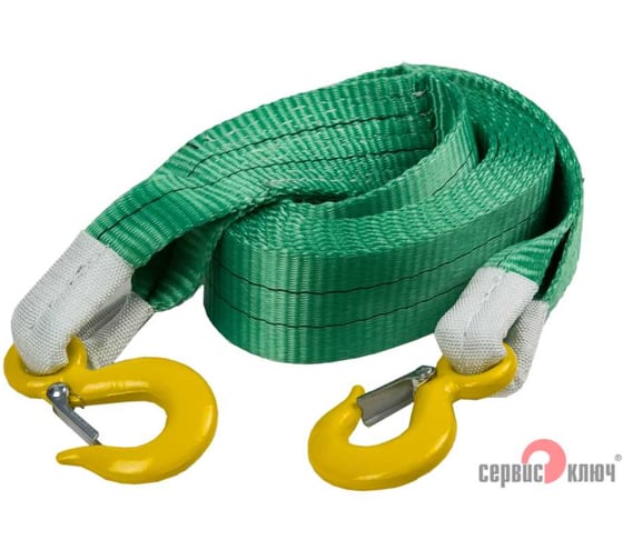 Ленточный супер усиленный трос 8 т в пакете СЕРВИС КЛЮЧ 19008