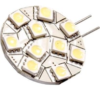 Автолампа SKYWAY диод G4 12V 10 SMD диодов 1-конт Белая Габариты, стопы SG4-10SMD-5050
