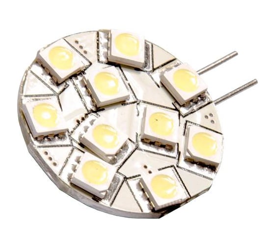 Автолампа SKYWAY диод G4 12V 10 SMD диодов 1-конт Белая Габариты, стопы SG4-10SMD-5050