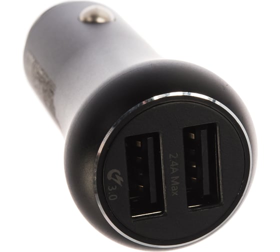 Автомобильное зарядное устройство TFN RAPID 2 USB, 2.4 А, QuickCharge, черный -CCRPD04