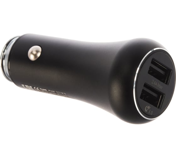 Автомобильное зарядное устройство TFN RAPID 2 USB, 2.4 А, QuickCharge, черный -CCRPD04