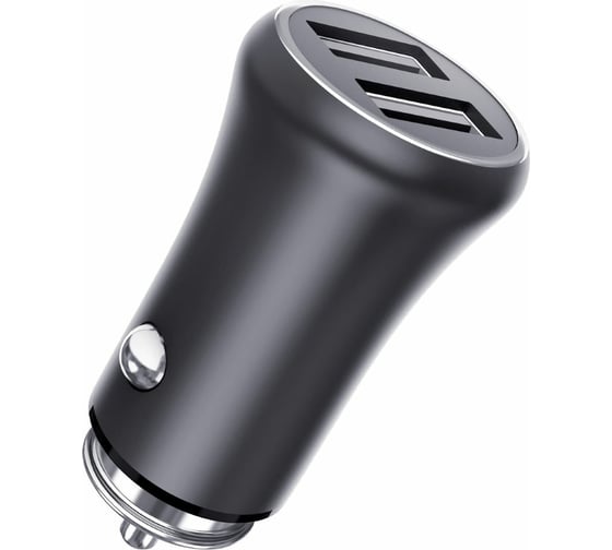 Автомобильное зарядное устройство TFN RAPID 2 USB, 3.1 A, серый -CCRPD02 1