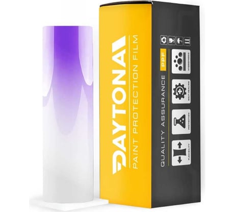 Фиолетовый фотохромный полиуретан для тонировки фар Daytona 1м х 30см, бронепленка на фары с эффектом автозатемнения для стайлинга и защиты оптики автомобиля MP1144030010