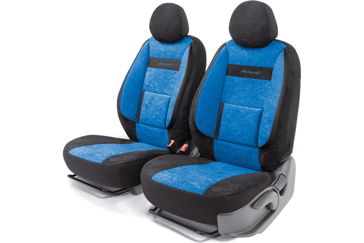 Получехлы на передние сиденья AUTOPROFI COMFORT COM-0405 BK/BL - выгодная  цена, отзывы, характеристики, фото - купить в Москве и РФ