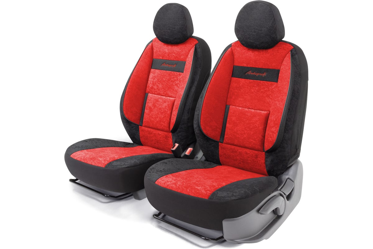 Получехлы на передние сиденья AUTOPROFI COMFORT COM-0405 BK/RD