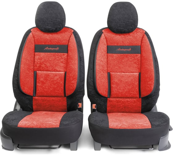 Получехлы на передние сиденья AUTOPROFI COMFORT COM-0405 BK/RD