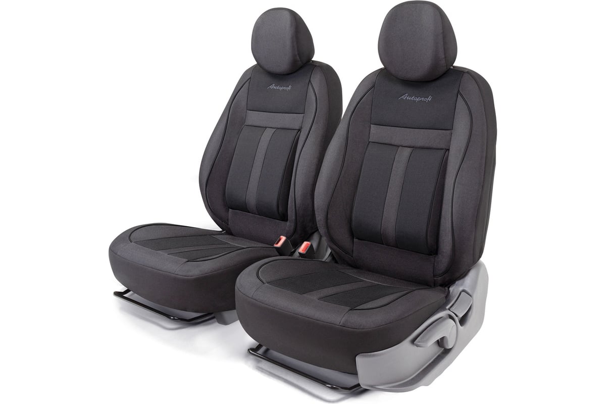 Получехлы на передние сиденья AUTOPROFI CUSHION COMFORT CUS-0405 BK/BK -  выгодная цена, отзывы, характеристики, фото - купить в Москве и РФ