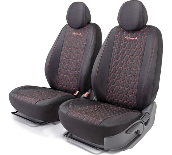 Получехлы на передние сиденья AUTOPROFI VERONA VER-0405 BK/RD