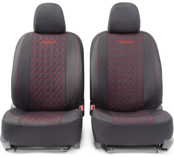 Получехлы на передние сиденья AUTOPROFI VERONA VER-0405 BK/RD