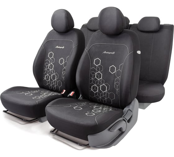 Авточехлы AUTOPROFI HOLOGRAM HOL-1102 BK/WH 1