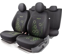 Авточехлы AUTOPROFI HOLOGRAM HOL-1102 BK/GREEN