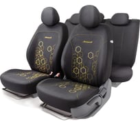 Авточехлы AUTOPROFI HOLOGRAM HOL-1102 BK/YE