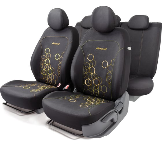 Авточехлы AUTOPROFI HOLOGRAM HOL-1102 BK/YE