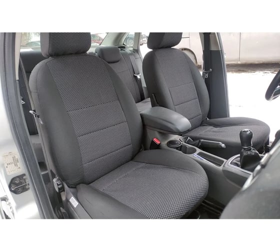 Чехлы на сиденья DEFLY Ford Focus 2, 2004-2011, жаккард Fr1-2