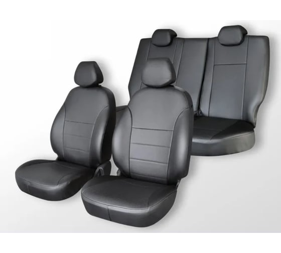 Чехлы на сиденья DEFLY Mitsubishi Outlander, 2005-2012, экокожа черная Mts3-2K 1