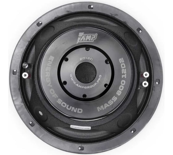Сабвуферный динамик MASS 800 12D2(2+2 Ом, rms800)(2) AMP В0000036161