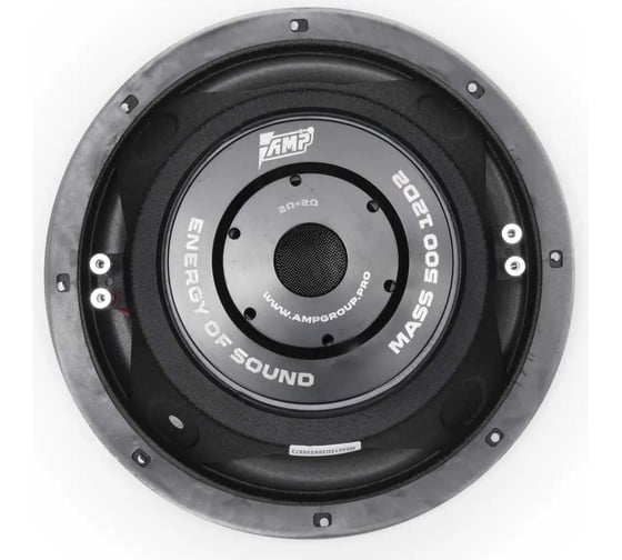 Сабвуферный динамик AMP MASS 500 12D2, 2+2 Ом, rms500, (2) В0000036166