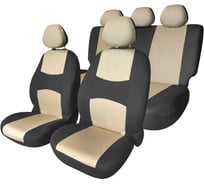 Универсальные чехлы на сиденья DEFLY ARGON, 9 предметов, черный/бежевый DRC1012