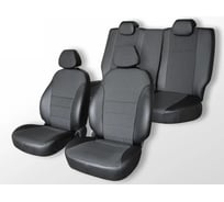 Чехлы на сиденья DEFLY Suzuki SX4, 2006-2016, хэтчбек, задний ряд 60/40, экокожа черная/жаккард Sz1-2C