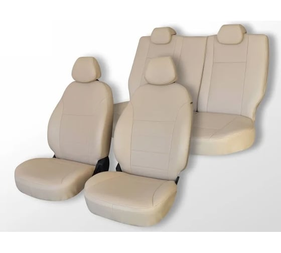 Чехлы на сиденья DEFLY Lexus RX300, 2000-2003, экокожа бежевая Lx4-6K