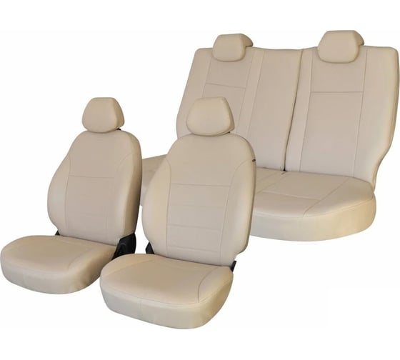 Чехлы на сиденья DEFLY Lexus RX330, 2003-2006, экокожа бежевая Lx3-6K