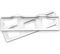 Рамка для номера автомобиля DEFLY с верхней подсветкой, пластиковая, белая, 2 шт DAB001-w-2