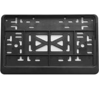 Рамка для номера автомобиля DEFLY квадратная с защелкой, пластиковая, черная D115/5-b