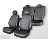 Чехлы на сиденья DEFLY Opel Astra (H), 2004-2011, седан, хэтчбек, без подлокотника, экокожа черная Op1-2K