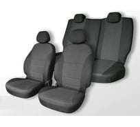 Чехлы на сиденья DEFLY Nissan Sunny, 1998-2004, с подл. 2-го ряда и встроен. подгол., жаккард черный/жакка Nis10-2