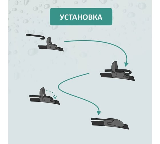 Бескаркасные щетки стеклоочистителя DEFLY Kurumakit комплект, 600 мм (24')/450 мм (18'), комплект крепежа DK102-24-18