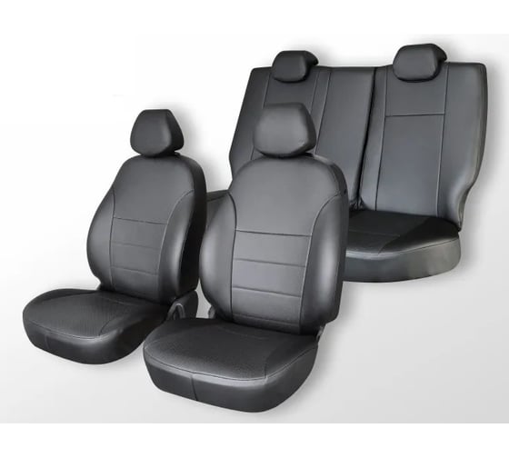 Чехлы на сиденья DEFLY Chevrolet Cruze, 2008-2015, седан, хэтчбек, экокожа черная Ch3-2K