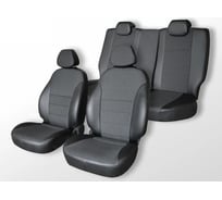 Чехлы на сиденья DEFLY Toyota Auris, 2012-2015, задний ряд 60/40, экокожа черная/жаккард Ty5-2C