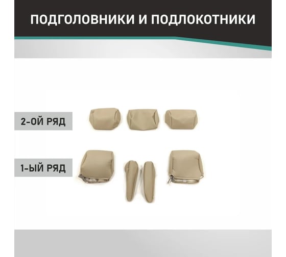 Чехлы на сиденья DEFLY Toyota Harrier 2003-2013 (XU30), экокожа бежевая Ty35-6K