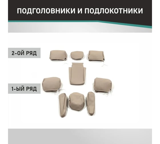 Чехлы на сиденья DEFLY Lexus LX470, 1998-2007, 7 мест, экокожа бежевая Lx2-7-6K