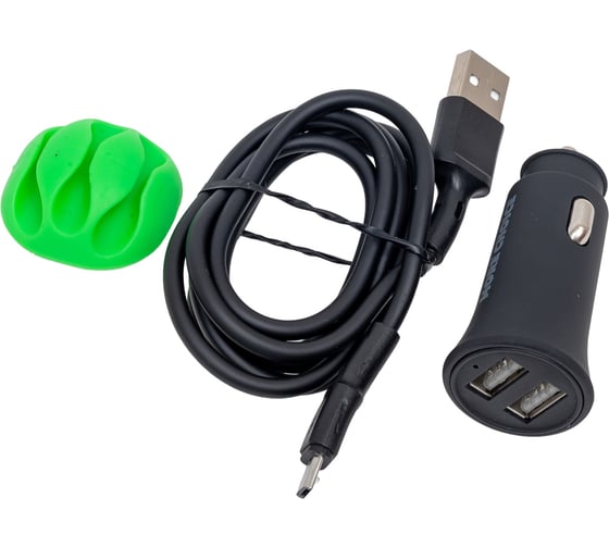 Автомобильное зарядное устройство More Choice 2USB 2.4A для micro USB AC23m Black