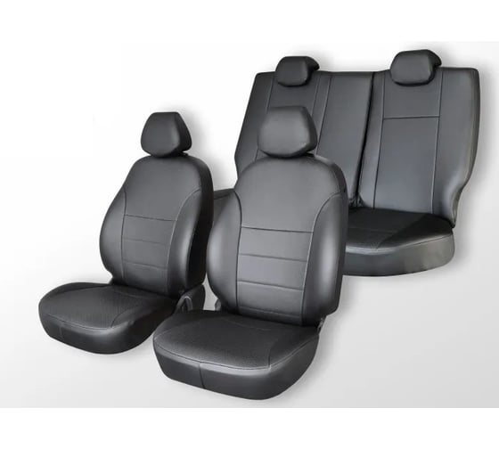 Чехлы на сиденья DEFLY Renault Duster, 2015-2021 Expression, Privilege, экокожа черная Rn8-2K 1