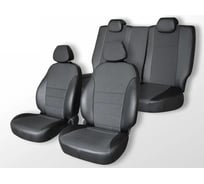 Чехлы на сиденья DEFLY Renault Duster, 2010-2015, задний ряд 60/40, экокожа черная/жаккард Rn5-2C