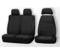 Чехлы на сиденья DEFLY ГАЗель Бизнес, 2018-н.в., экокожа черная/замша черная G015-2Z