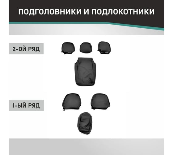 Чехлы на сиденья DEFLY Nissan X-Trail (T30), 2000-2007, левый руль, экокожа черная Nis6-2K