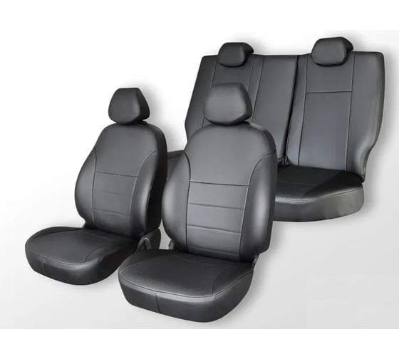 Чехлы на сиденья DEFLY Honda Fit Shuttle, 2011-2015, экокожа черная Hon6-2K